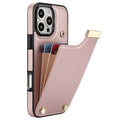 iPhone 16 Pro Max Wallet case in PU Leather - Pink — Övrigt