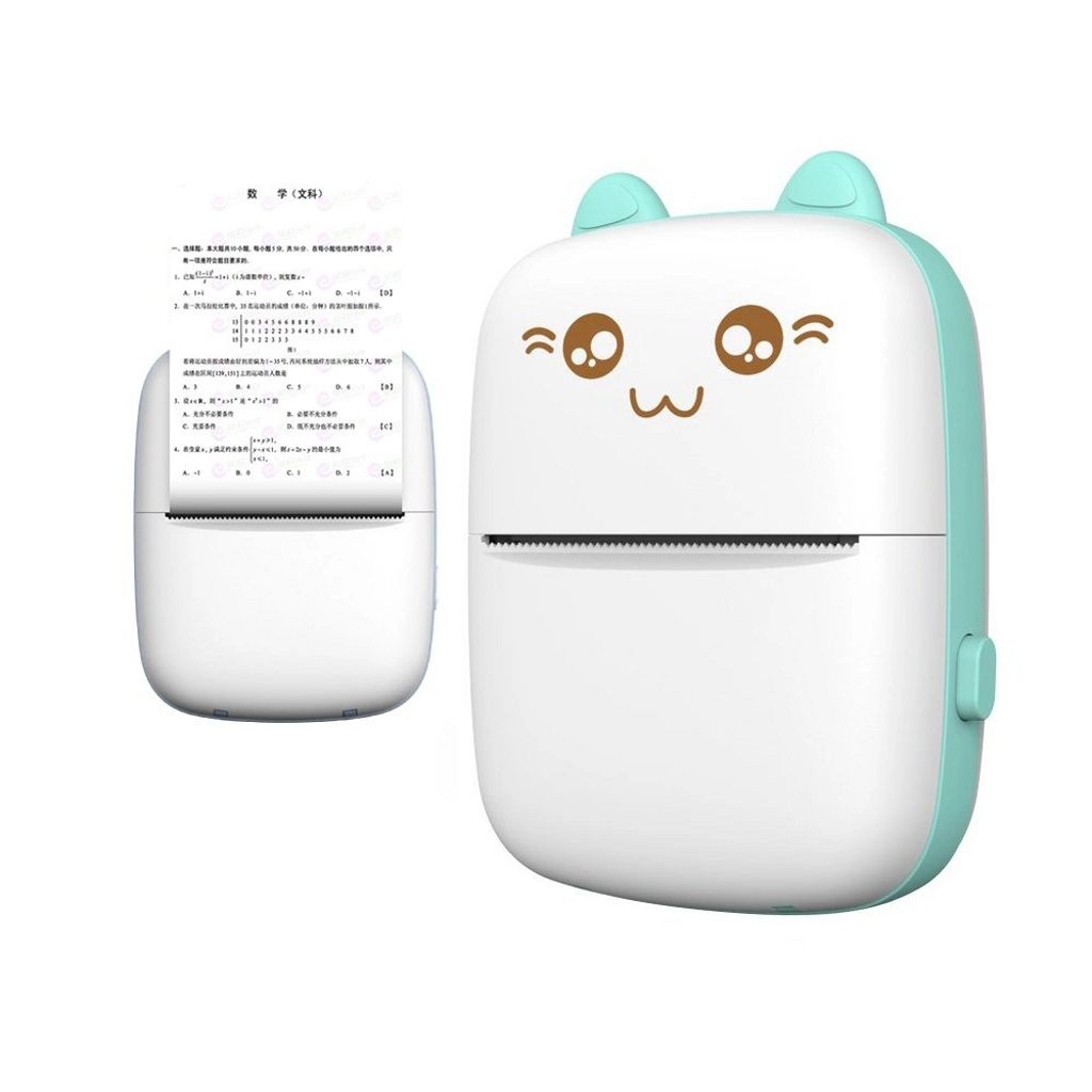 Mini Thermal Printer Cat - Blue