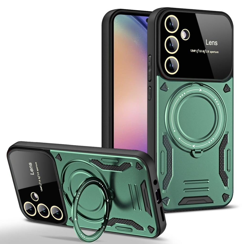 Samsung Galaxy A16 Case with Magnetic Ring Stand - Green — Samsung