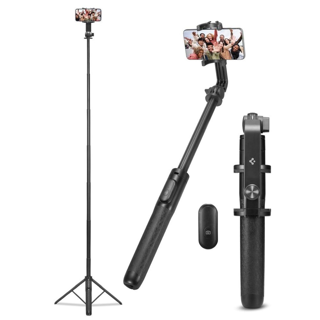 Spigen S560W Bluetooth Selfie Stick with Tripod – Black — Spigen