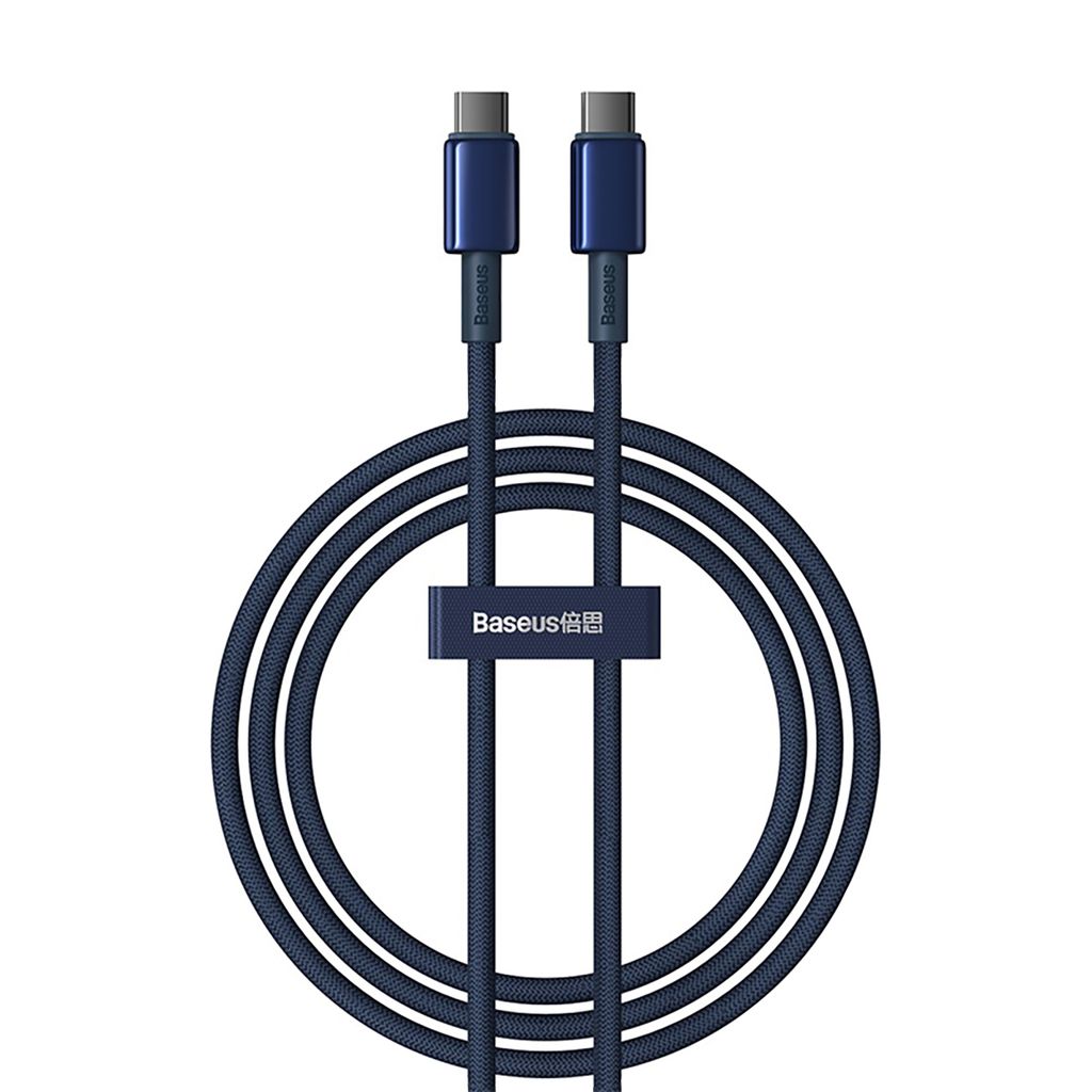 Baseus USB-C to USB-C cable 100W 5A, 1m - Blue — Baseus