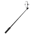 Selfie stick / Telescopic tripod with lamps phone holder,  1.3m  - black