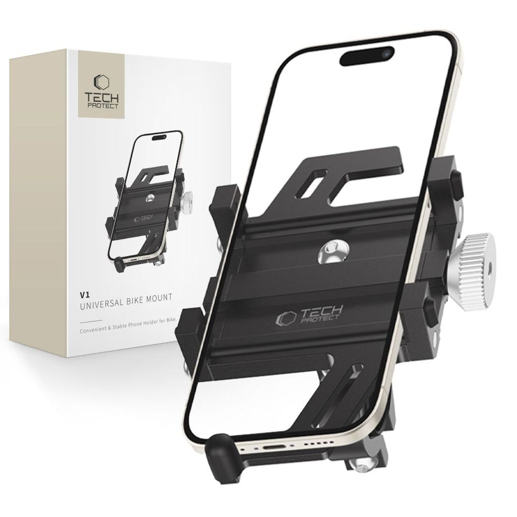 Tech-Protect V1 universal bike phone holder – black — Tech-Protect