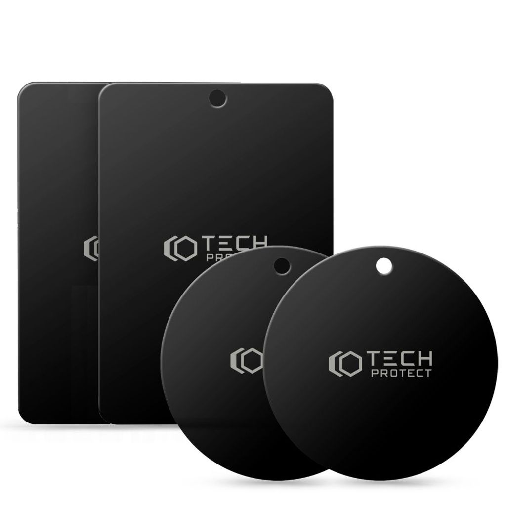 Tech-Protect MetalPlate magnetic plates for car holders - black (4 pcs.) — Tech-Protect