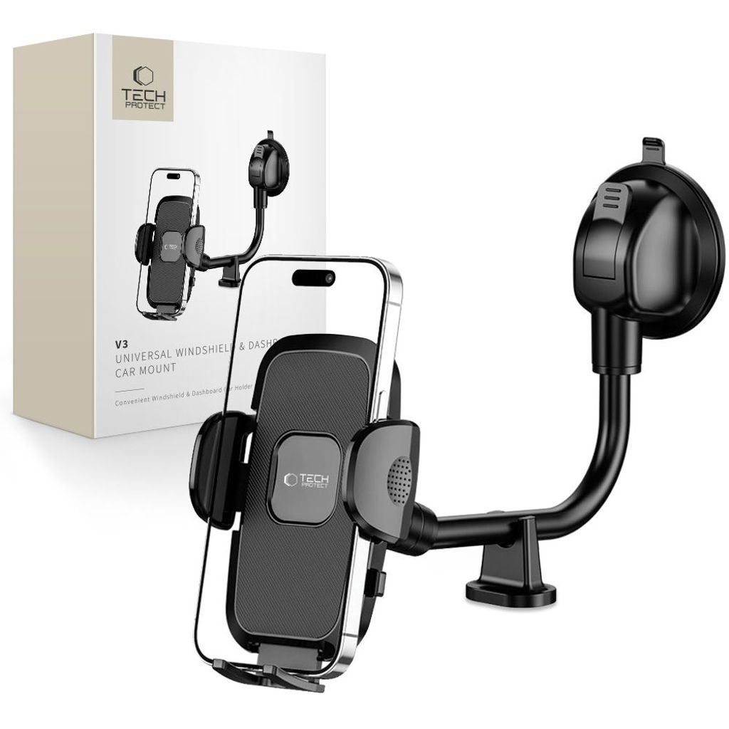 Tech-Protect V3 Long Arm Phone Holder Car – Black — Tech-Protect