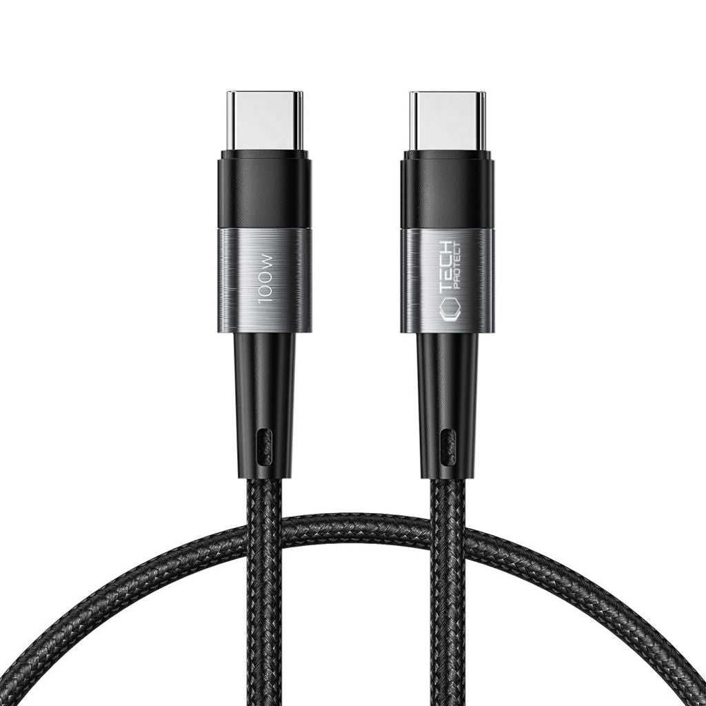 Tech-Protect UltraBoost USB-C / USB-C PD Cable 100W 5A 0.25m - Gray — Tech-Protect