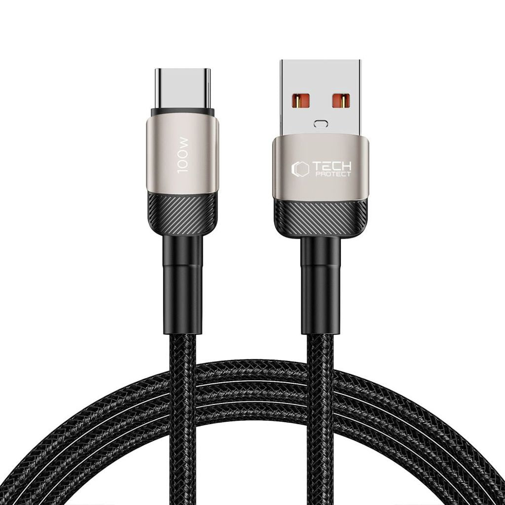Tech-Protect UltraBoost Evo USB-C / USB-A cable 100W 5A 2m - titanium — Tech-Protect
