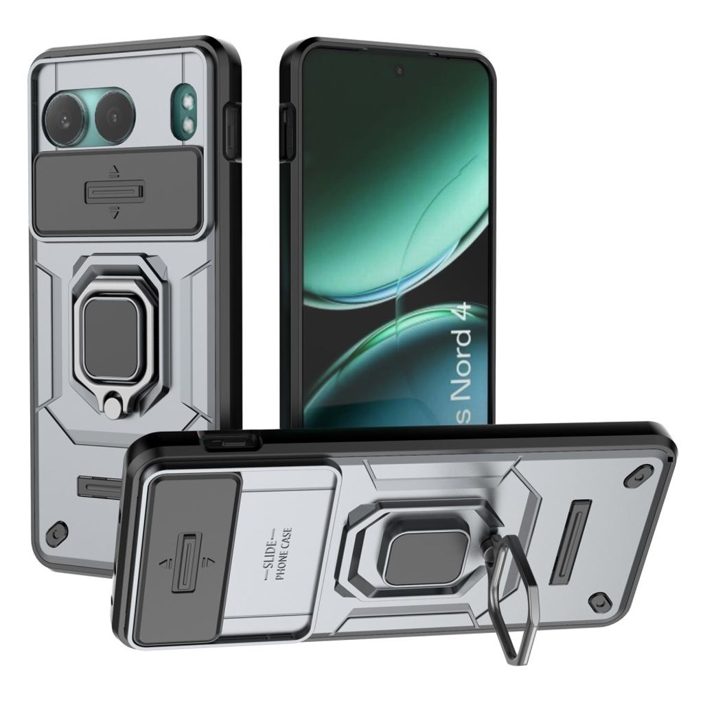 OnePlus Nord 4 case with a stand - Gray — Övrigt