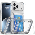 iPhone 17 Pro Max Case with Stand and card slot - Transparent