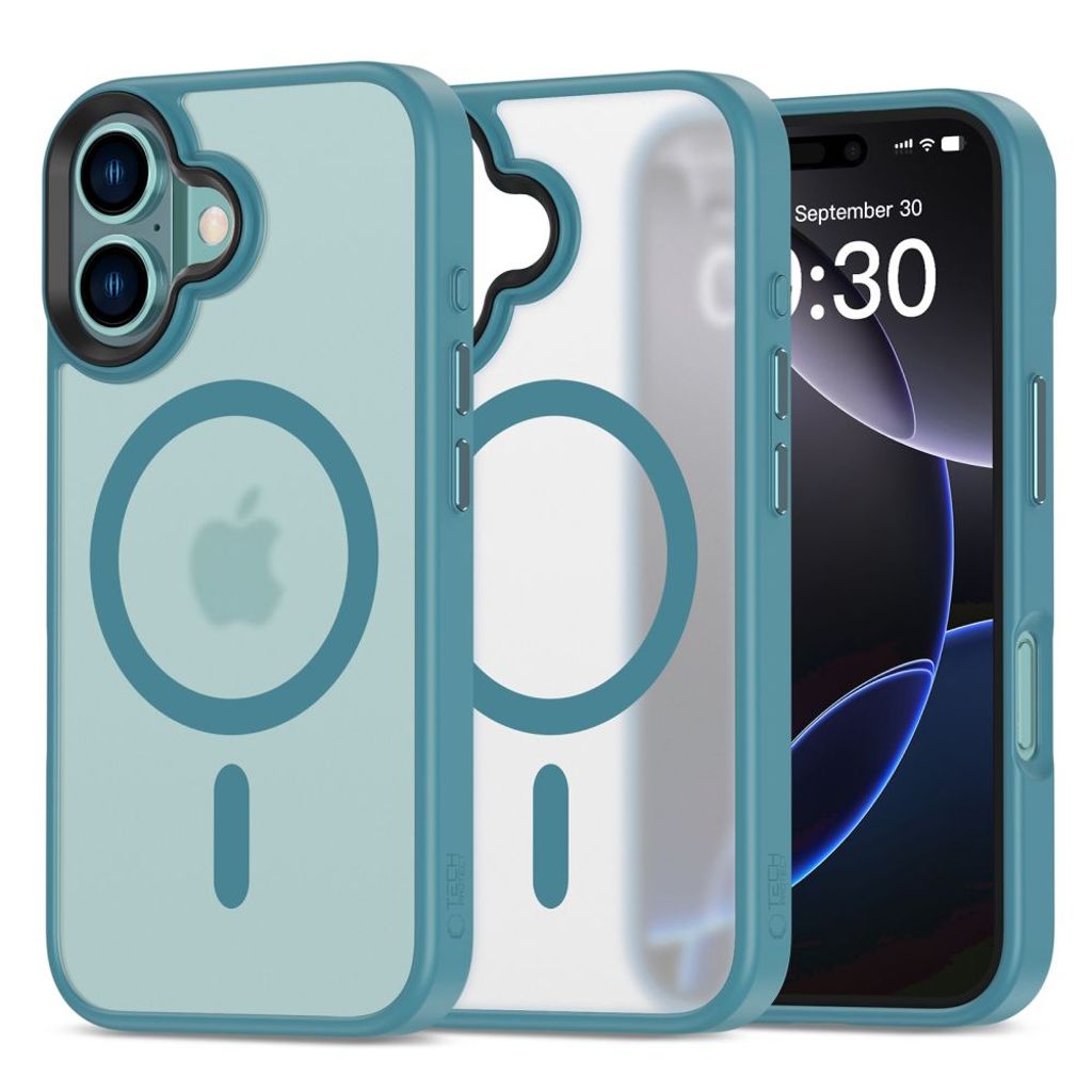 Tech-Protect MagMat MagSafe Case for iPhone 16 - Turquoise Blue — Tech-Protect
