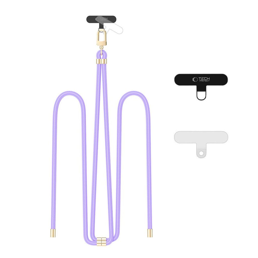 Tech-Protect C7S Adjustable Phone Strap – Purple/Gold