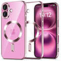 Tech-Protect MagFlex MagSafe Case for iPhone 16 - Transparent/Pink — Tech-Protect