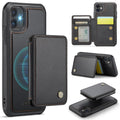 JEEHOOD iPhone 11 Case with Detachable Magnetic Card Bag – Black