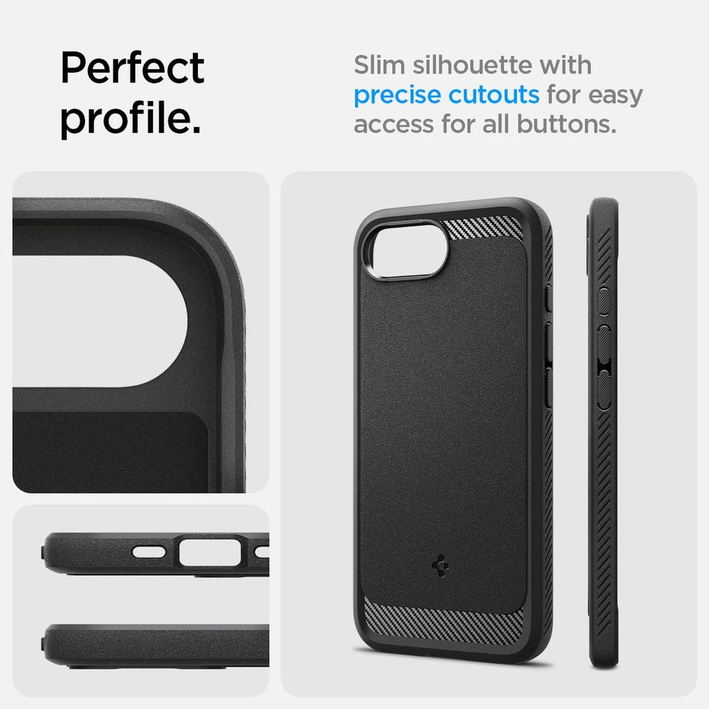 Spigen Rugged Armor MagSafe Case for iPhone 17e/16e - Black
