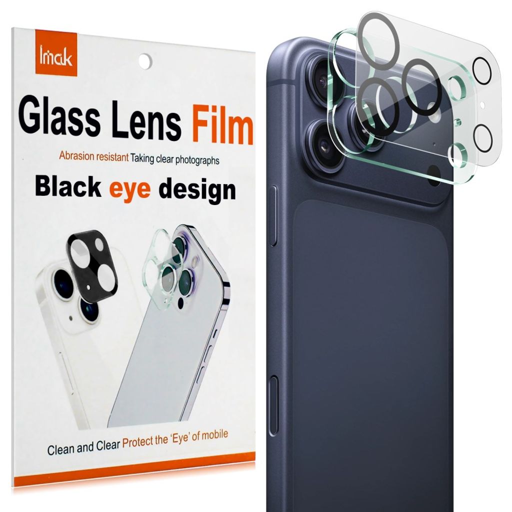 IMAK iPhone 18 Pro Lens Protector Tempered Glass with Acrylic Cover - Black/Transparent — IMAK