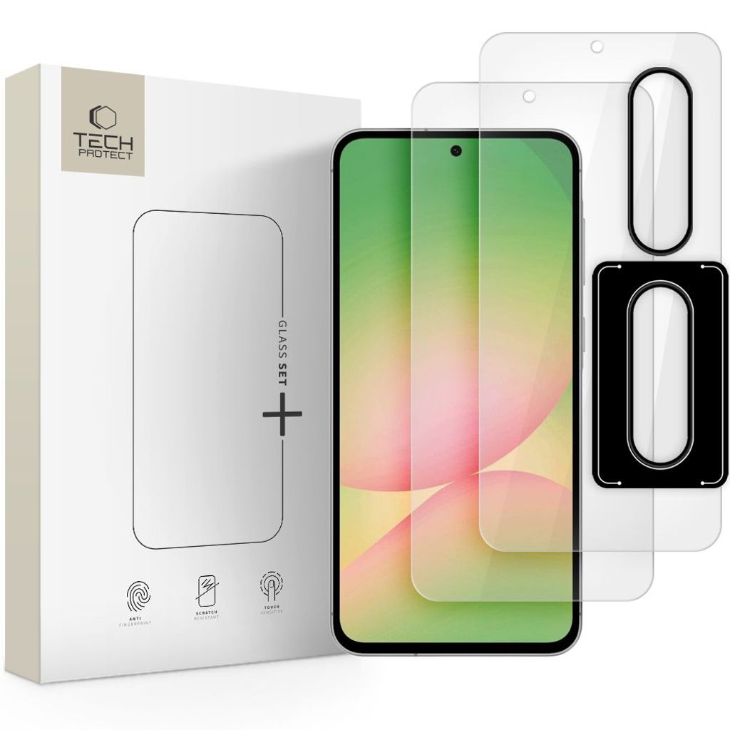 Tech-Protect Glass Set+ 3-pack Screen & Lens Protector for Samsung Galaxy A36/A56 5G — Tech-Protect