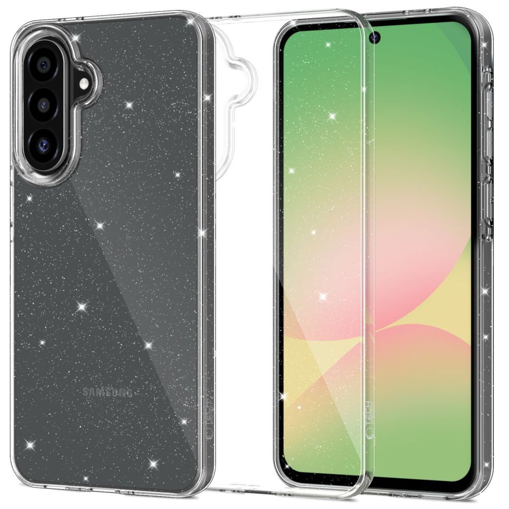 Tech-Protect FlexAir Case for Samsung Galaxy A56 5G - Transparent Glitter