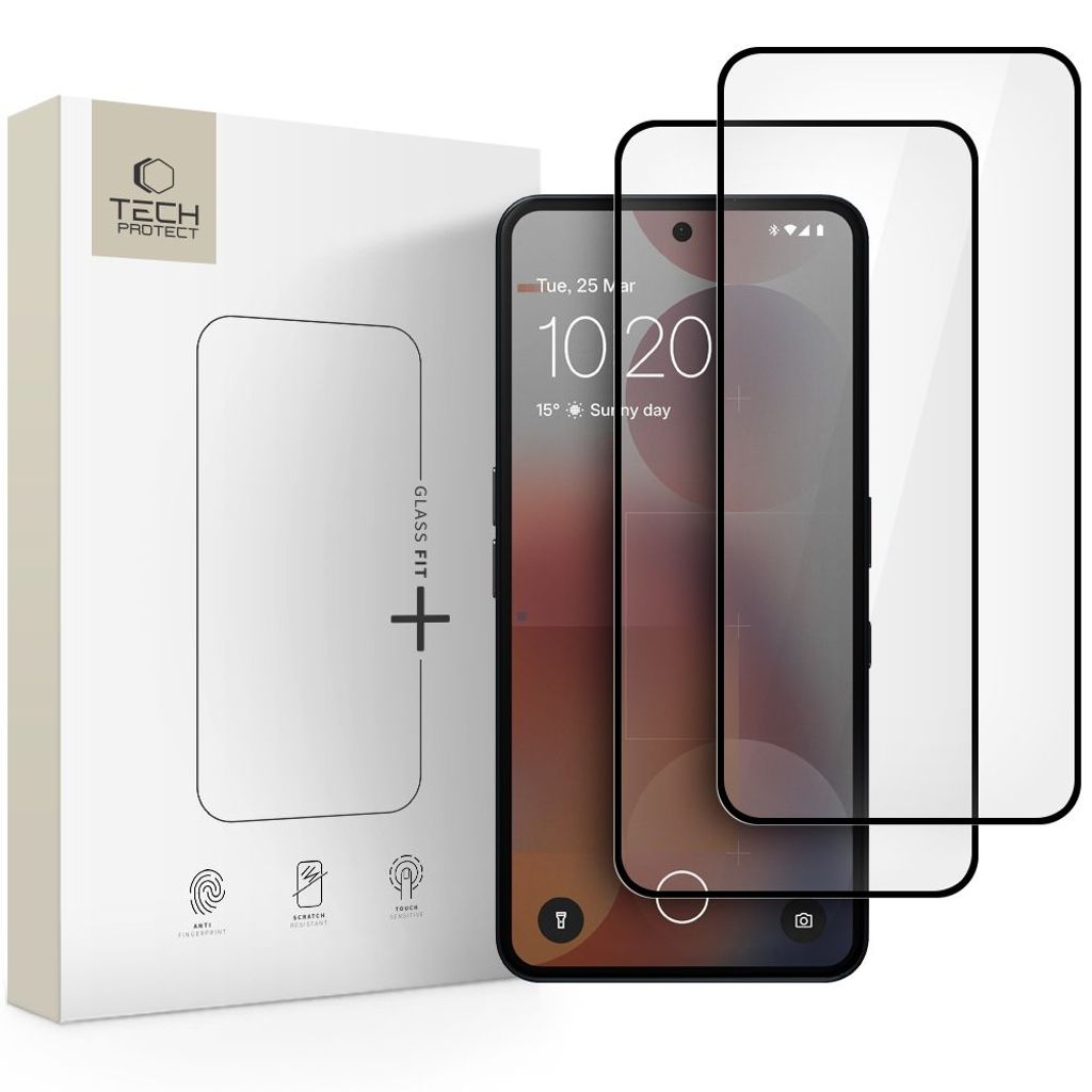 Tech-Protect Glass Fit+ 2-pack Screen Protector for Nothing Phone 3A / 3A Pro — Tech-Protect