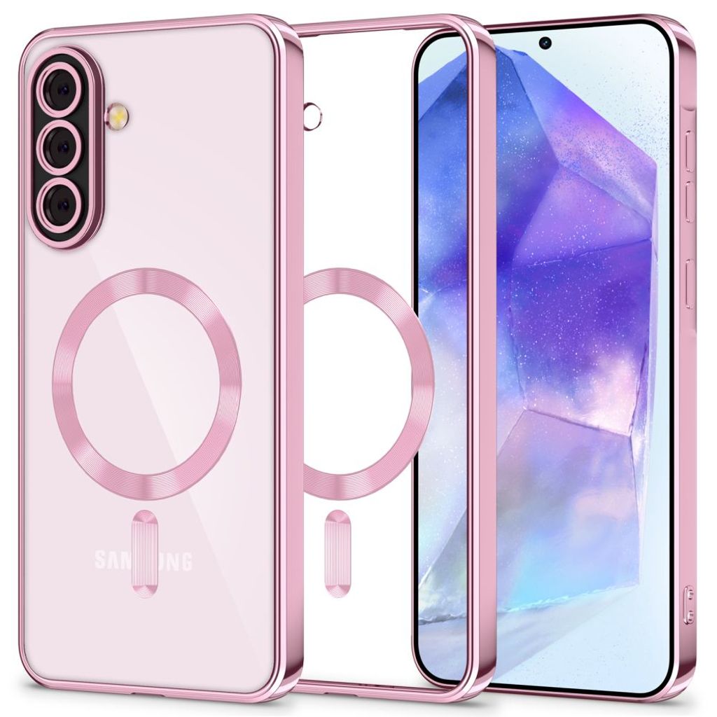 Tech-Protect MagFlex MagSafe Case for Samsung Galaxy A56 5G - Transparent Pink — Tech-Protect
