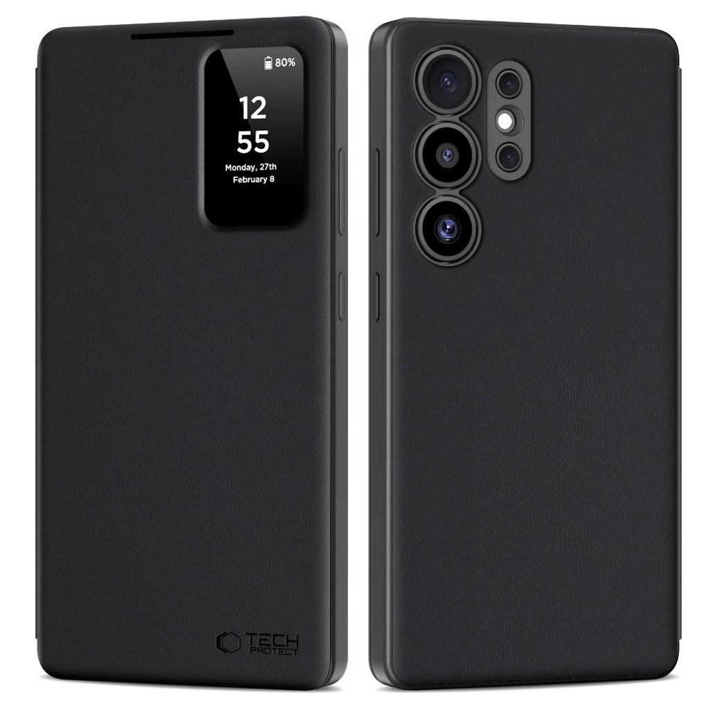 Tech-Protect Smart Wallet Cover for Samsung Galaxy S25 Ultra - Matte Black — Tech-Protect
