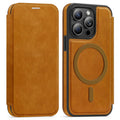 iPhone 14 Pro Wallet Cover MagSafe RFID Blocking - Brown