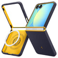 Spigen Nano Pop MagSafe Case for Samsung Galaxy Z Flip 7 - Navy Blue/Yellow — Spigen