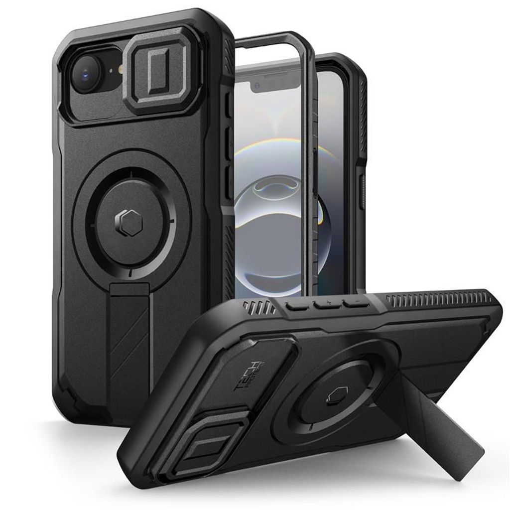 Tech-Protect Kevlar Magsafe Case for iPhone 17e/16e - Black — Tech-Protect