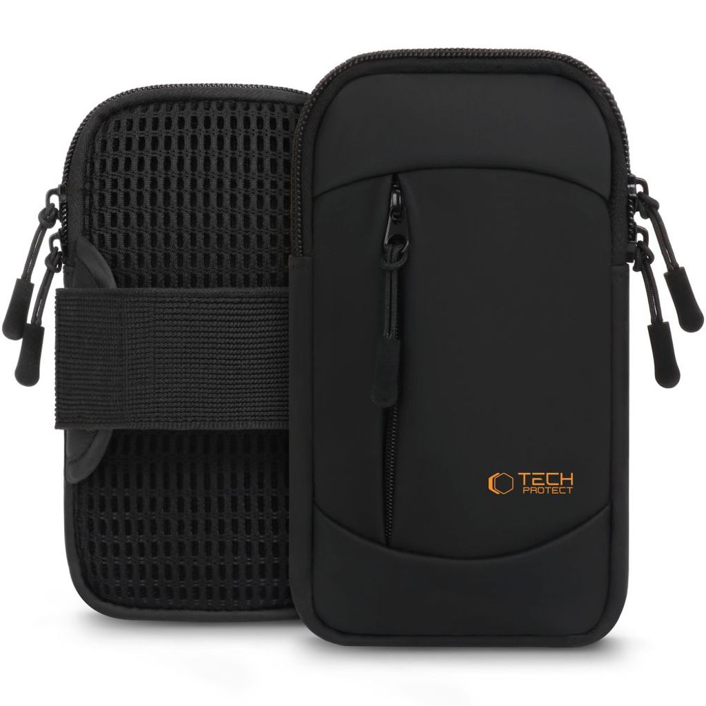 Tech-Protect M6 Universal Sport Armband – Black and Orange — Tech-Protect