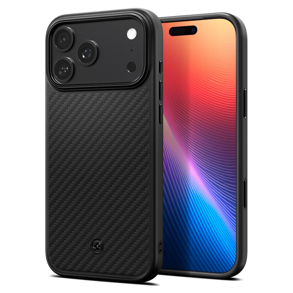 Spigen Enzo Aramid "T" MagSafe Case for iPhone 17 Pro - Black — Spigen