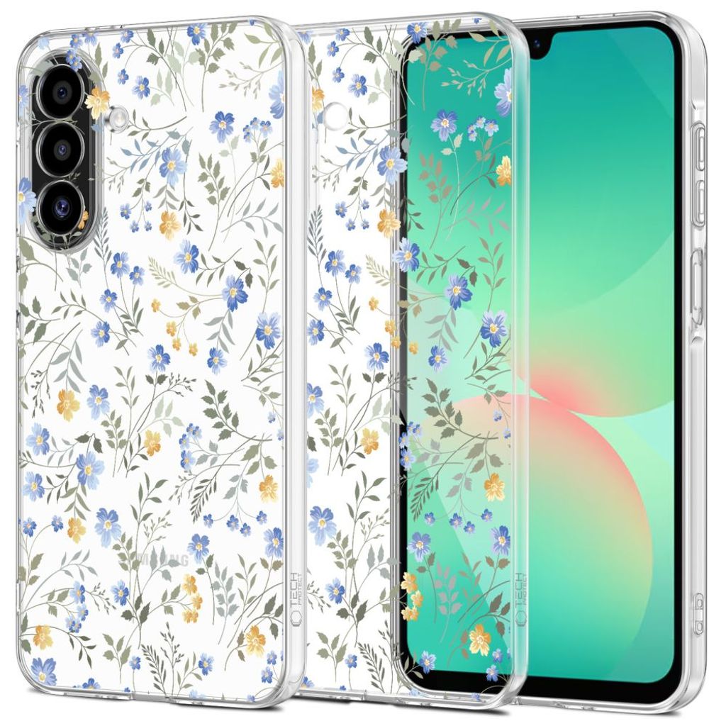 Tech-Protect FlexAir+ Case for Samsung Galaxy A17 - Daisies with Leaves — Tech-Protect