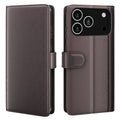 AMORUS iPhone 18 Pro Max/17 Pro Max Wallet Cover Genuine Leather – Brown — AMORUS