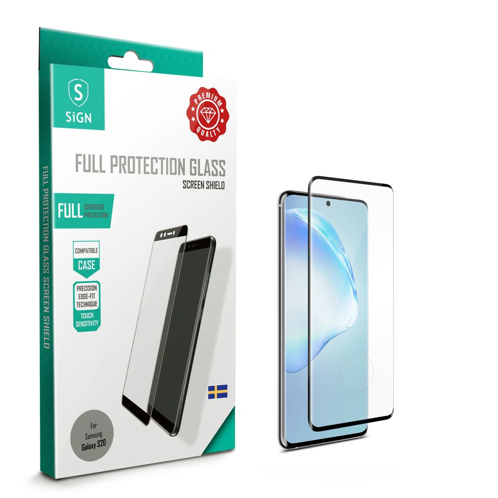 Samsung Galaxy S20 SiGN Full Coverage Screen Protector Tempered Glass