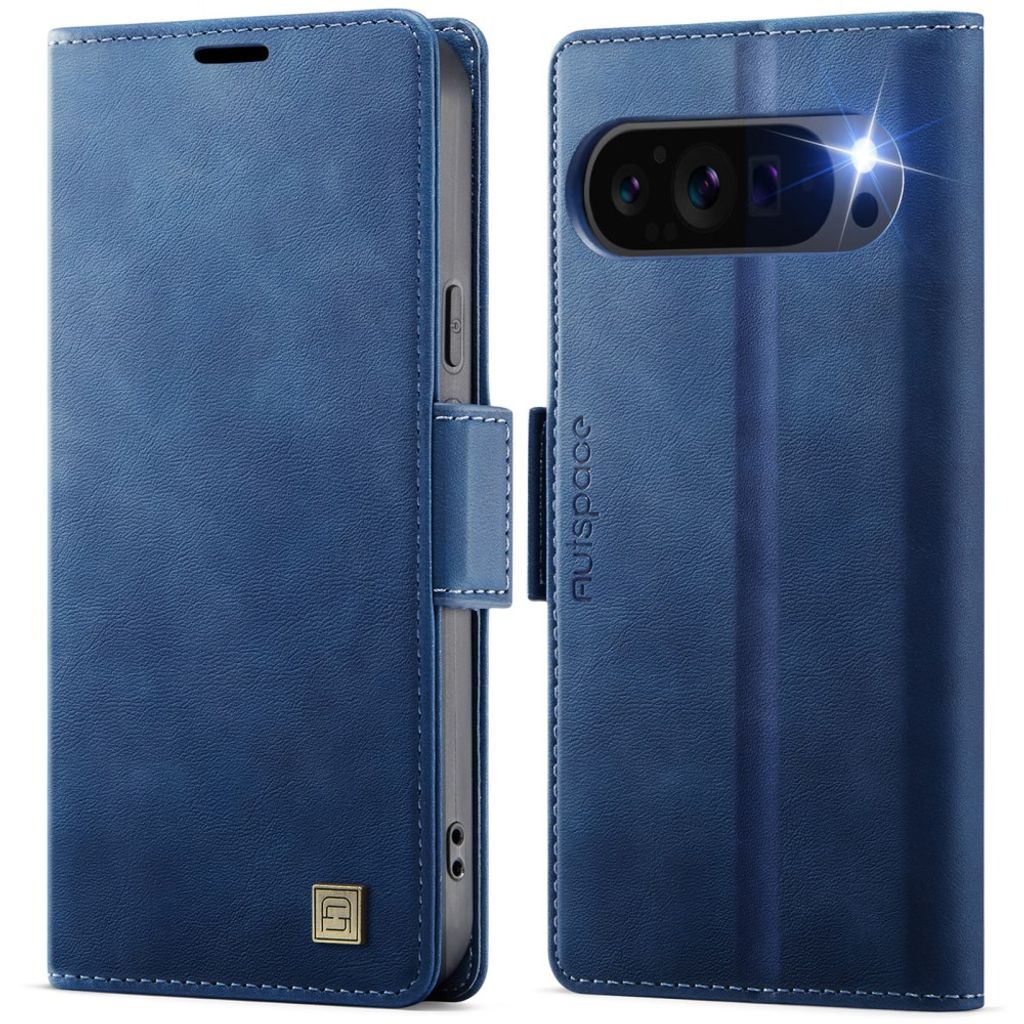 AUTSPACEA11 Google Pixel 11 Pro XL Wallet Cover RFID Blocking - Blue — AUTSPACEA11