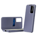 Samsung Galaxy S26 Ultra Smart View Card Holder Cover - Grey Purple