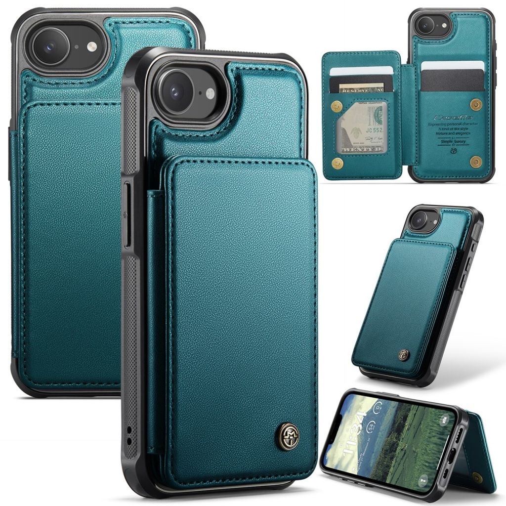 CASEME iPhone 17e/16e Wallet Case RFID Blocking - Green