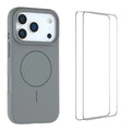 iPhone 18 Pro Max MagSafe Compatible Case with 2x Screen Protectors - Gray — Övrigt
