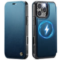 CASEME 053 iPhone 12 Pro Max Wallet Cover MagSafe RFID blocking - Blue