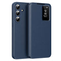 Samsung Galaxy S26 Wallet Cover Smart View Window PU Leather - Sapphire