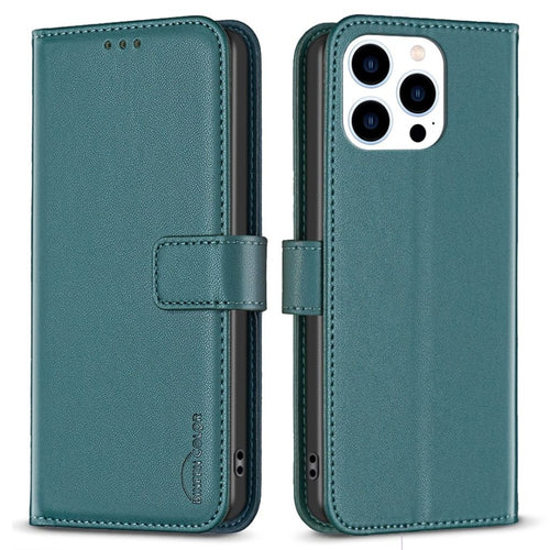 BINFEN COLOR iPhone 14 Pro Wallet Cover Stand - Green — BINFEN
