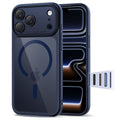 Tech-Protect Magpeak Magsafe CC Case for iPhone 17 Pro - Transparent/Navy Blue