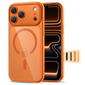 Tech-Protect Magpeak Magsafe CC Case for iPhone 17 Pro - Transparent/Orange — Tech-Protect