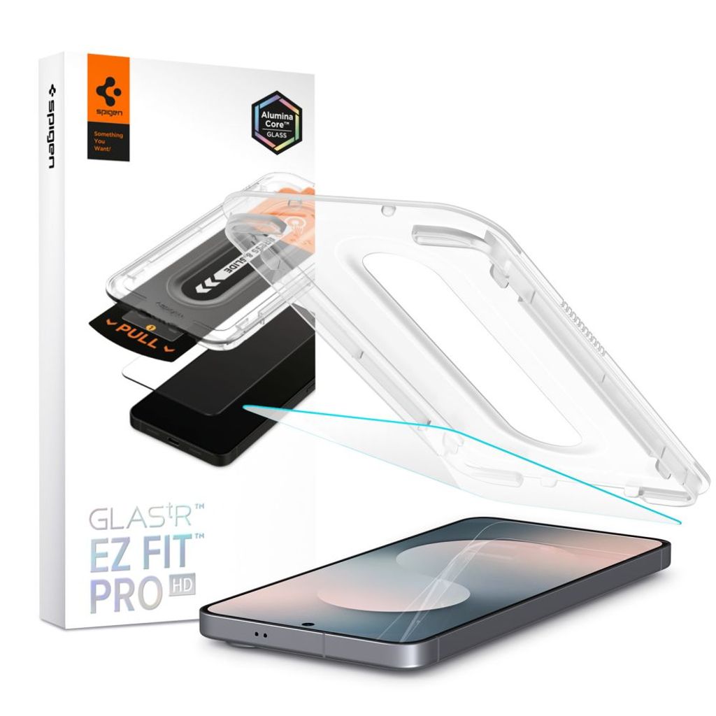 Spigen Samsung Galaxy S25 FE Screen Protector Tempered Glass EZ Fit Pro — Spigen