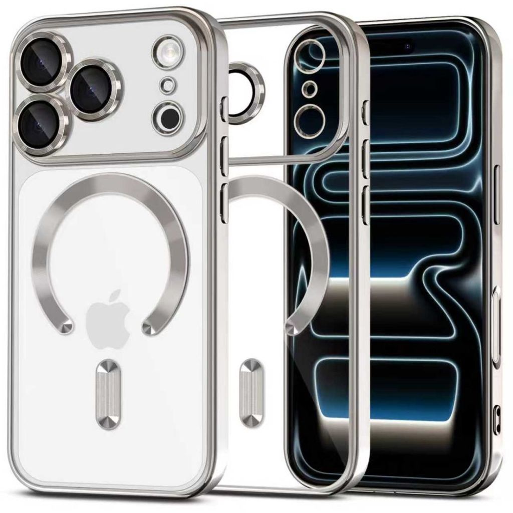 Tech-Protect MagFlex MagSafe Case for iPhone 17 Pro - Transparent Silver — Tech-Protect