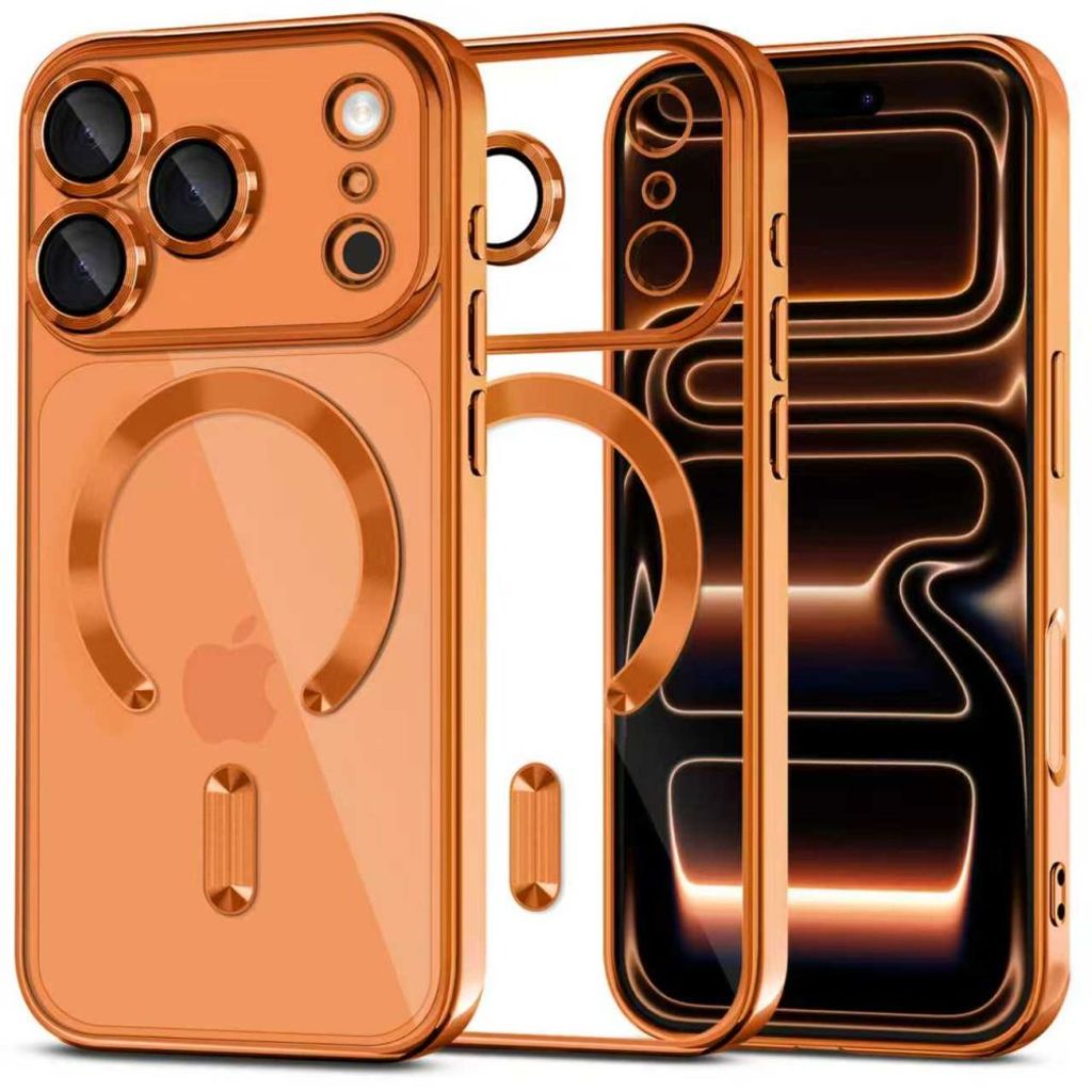 Tech-Protect MagFlex MagSafe Case for iPhone 17 Pro - Transparent Orange — Tech-Protect