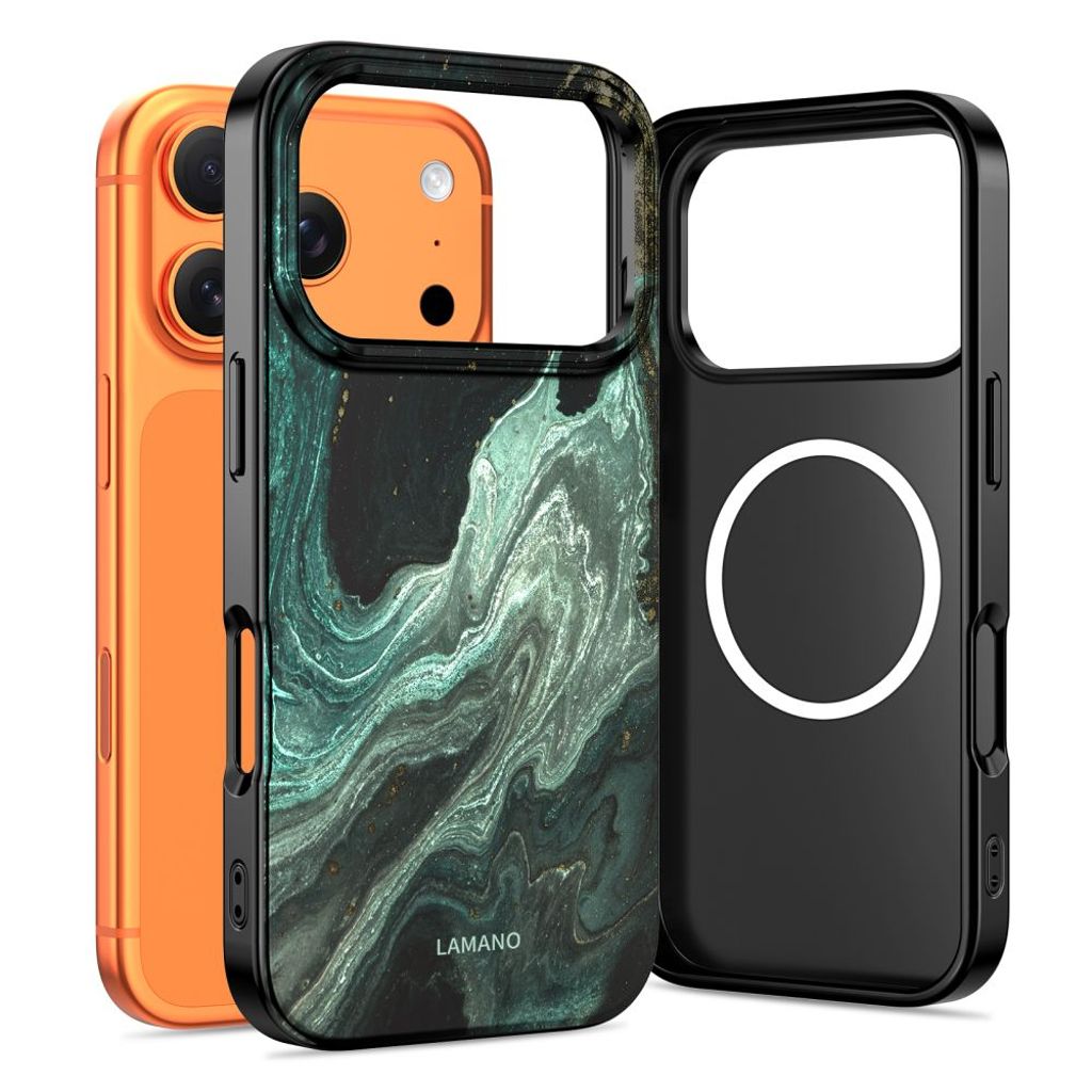Tech-Protect Lamano MagSafe Case for iPhone 17 Pro Max - Green/Black — Tech-Protect