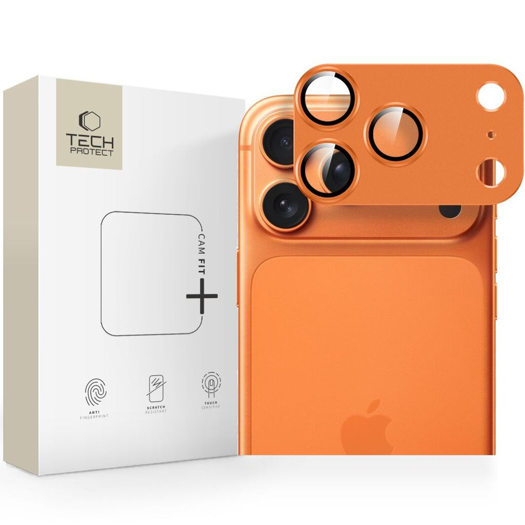 Tech-Protect iPhone 17 Pro Max Lens Protection Camfull Fit+ - Orange — Tech-Protect