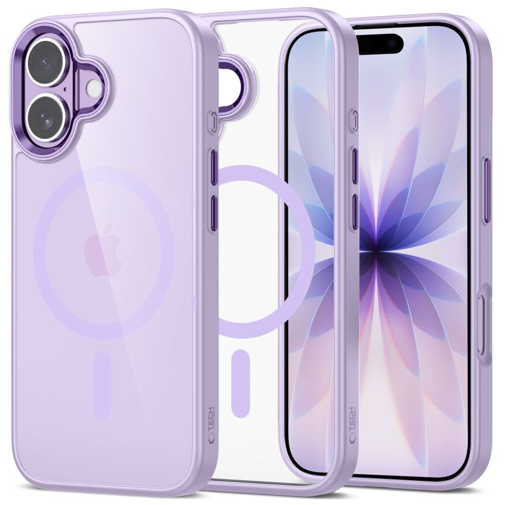 Tech-Protect MagMat MagSafe Case for iPhone 17 - Transparent Purple — Tech-Protect