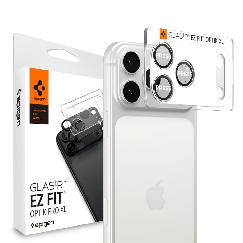 Spigen Optik Pro XL iPhone 17 Pro Max Lens Cover - Silver — Spigen