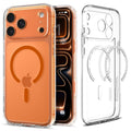 Spigen Ultra Hybrid MagFit Case for iPhone 18 Pro / 17 Pro - Transparent/Orange — Spigen