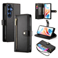 Samsung Galaxy S26 Wallet Cover Card Holder Stand Strap - Black
